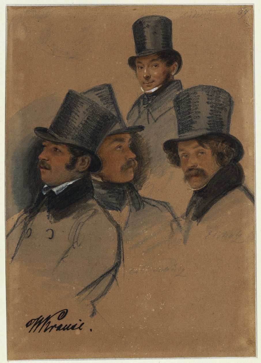 Ludwig Elsholtz, Wilhelm Krause, Karl Friedrich G. Lüderitz, Karl Friedrich Schulz av Franz Krüger