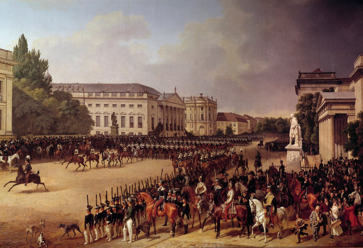 Militærparade Operatorget i Berlin Maleri av Franz Kruger (1797-1857) 1822 Søn. 2,49 X 3,74 m Berlin, Nasjonalgalleriet av Franz Krüger