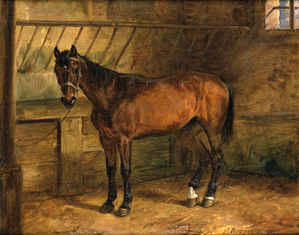 Hest i stallen av Franz Krüger