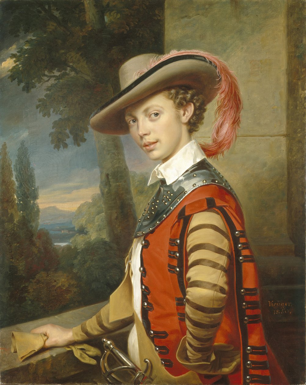 Portrett av prins Nikolai Saltykov i fancy kjole, 1850 av Franz Krüger
