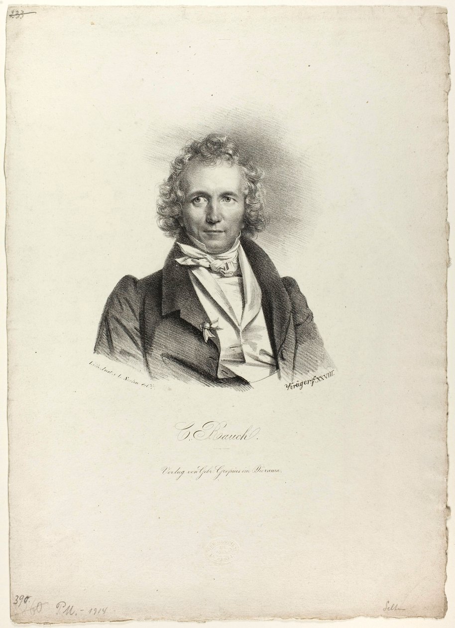 Portrett av billedhuggeren Rauch av Franz Krüger