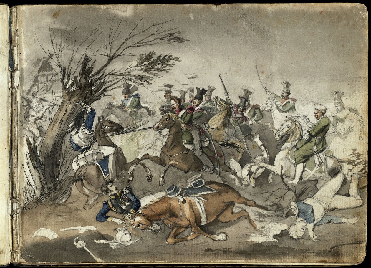 Kampscene av Franz Krüger