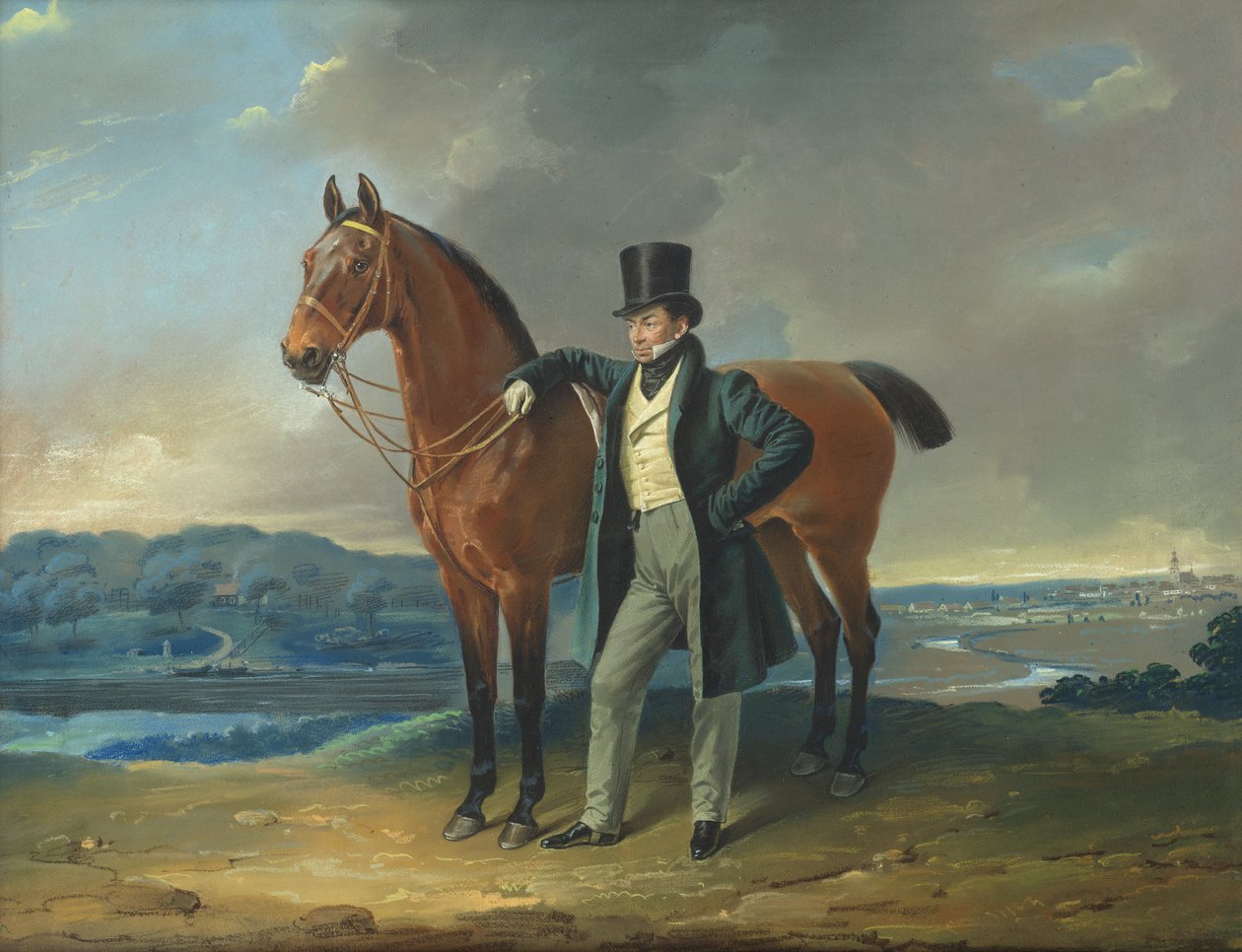 Wilhelm Christian Benecke von Groditzberg, 1828 (pastell på papir lagt ned på lerret) av Franz Krüger