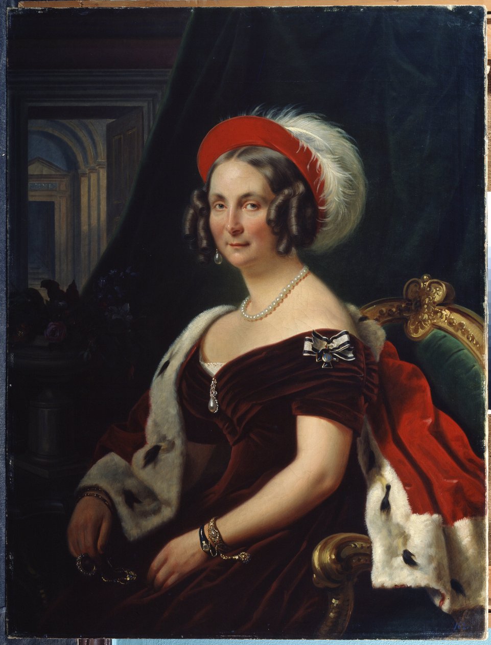Portrett av dronning Frederica av Hannover av Franz Krüger