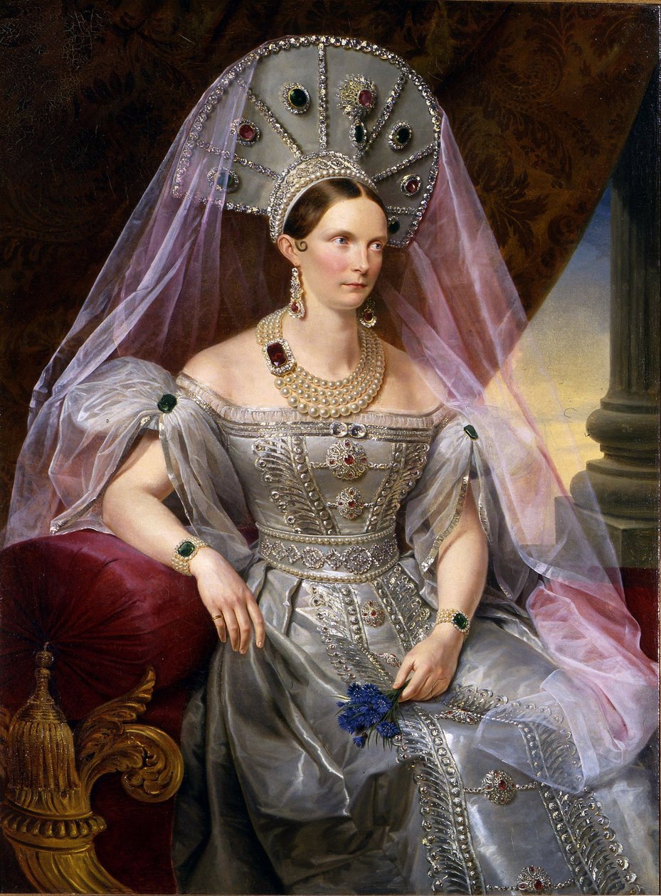 Portrett av keiserinne Alexandra Fyodorovna av Franz Krüger