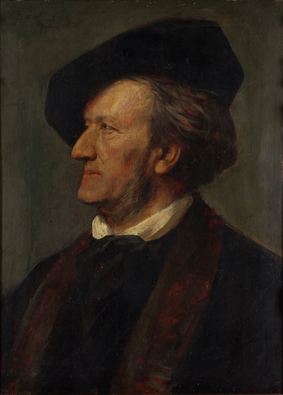 Portrett av komponisten Richard Wagner 1813-1883 av Franz von Lenbach