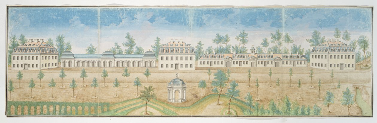 Wilhelmsbad (wc og blyant på papir) av Franz Ludwig Cancrin