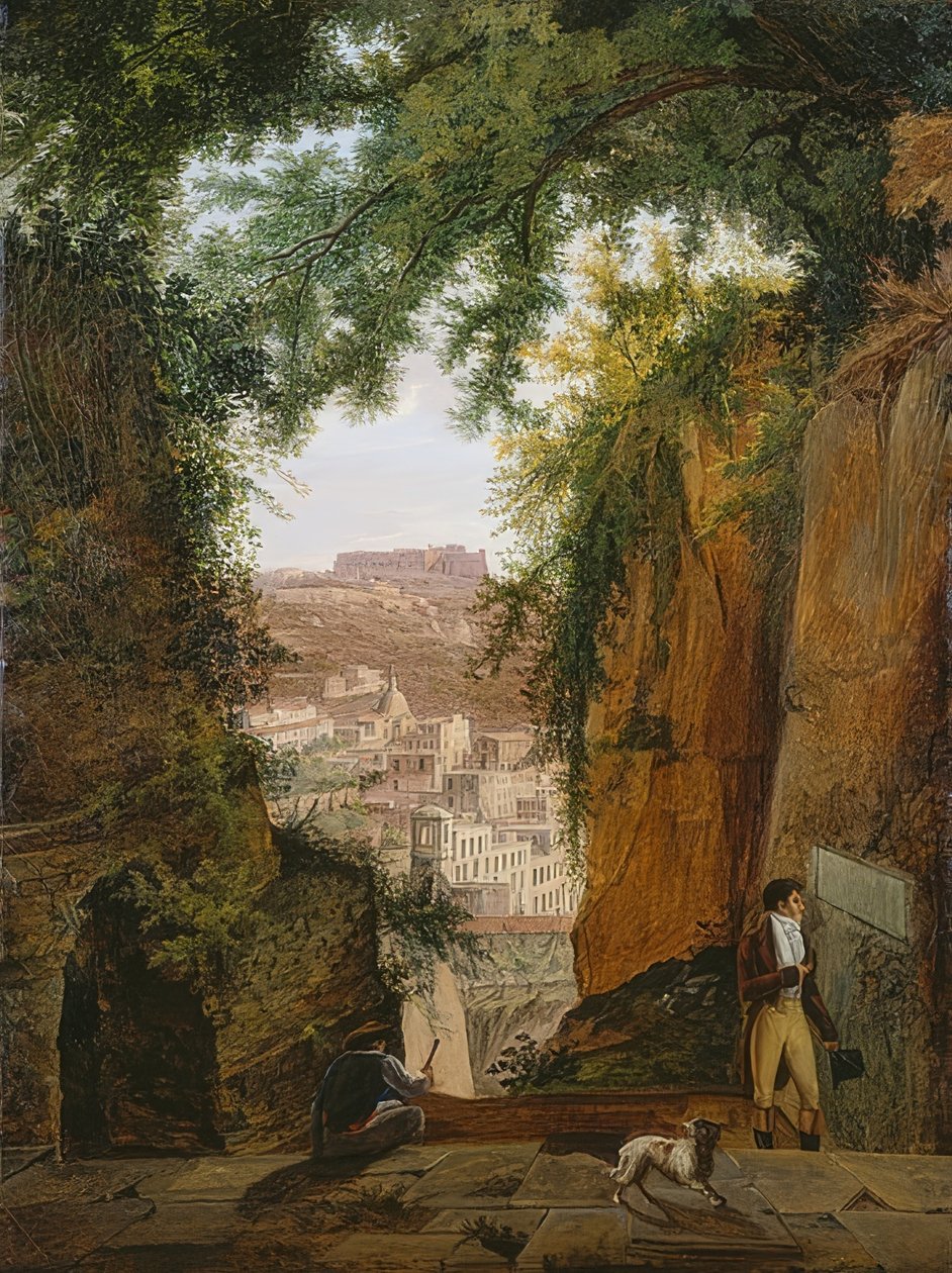 Utsikt fra graven til Virgil over byen Napoli av Franz Ludwig Catel