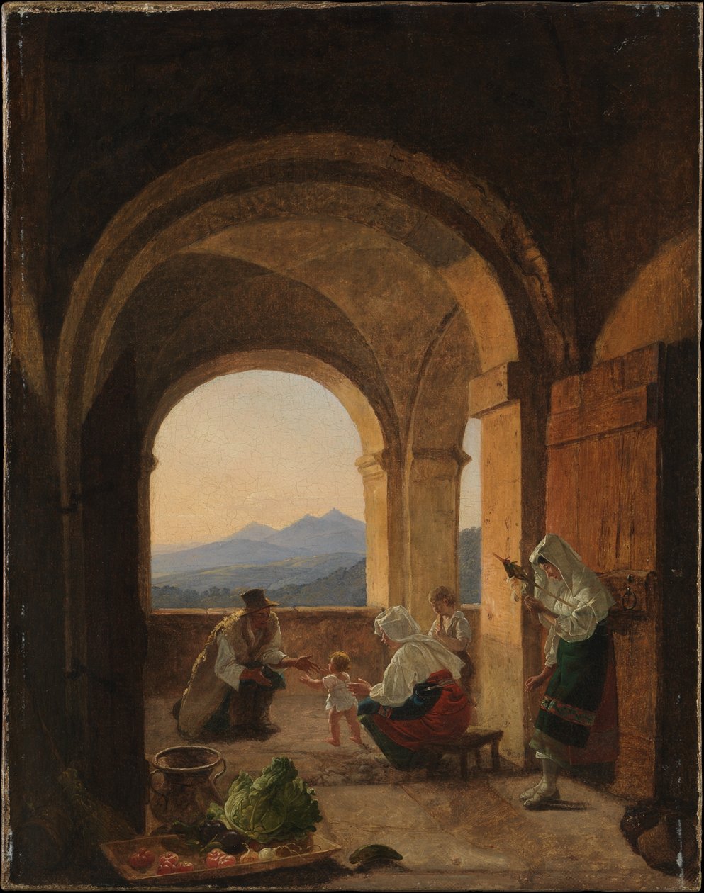 First Steps, ca. 1820-25 (olje på lerret) av Franz Ludwig Catel