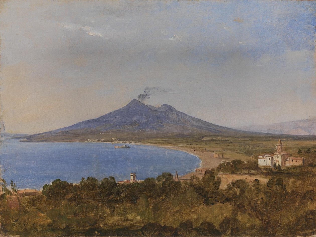 Napolibukten med Vesuv av Franz Ludwig Catel