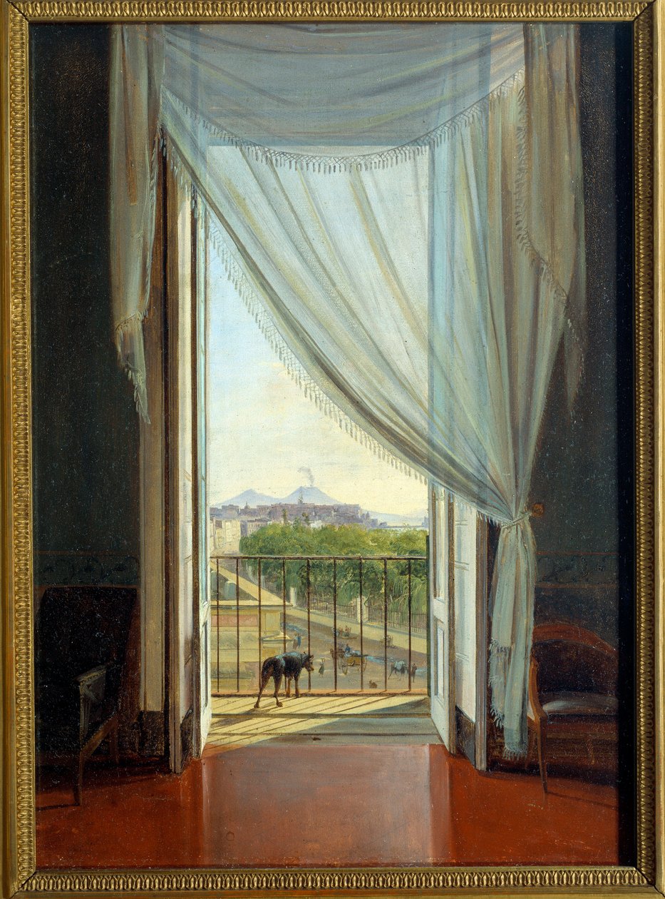 Et vindu i Napoli av Franz Ludwig Catel