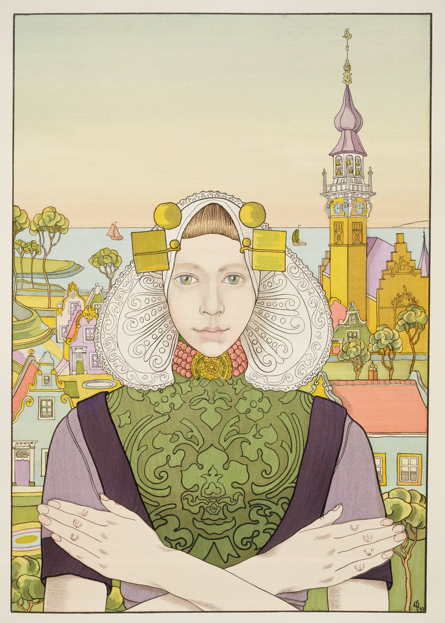 Dutch Girl, 1897, fra LEstampe Moderne, utgitt Paris 1897-99 av Franz M. Melchers