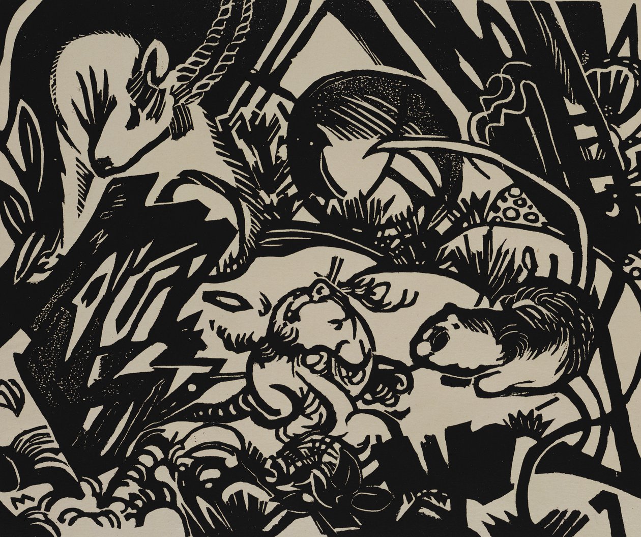 Animal Legend (tresnitt) av Franz Marc