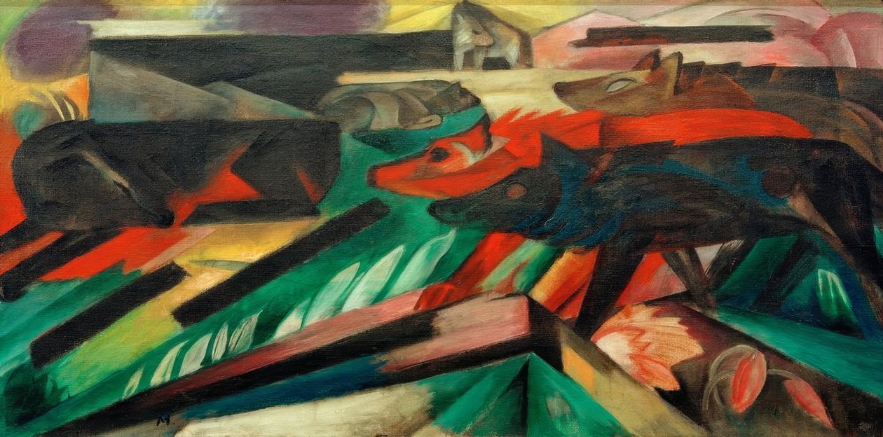 The Wolves (Balkankrig) av Franz Marc