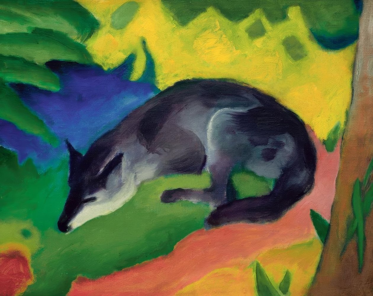 Rev (blå-svart rev) av Franz Marc