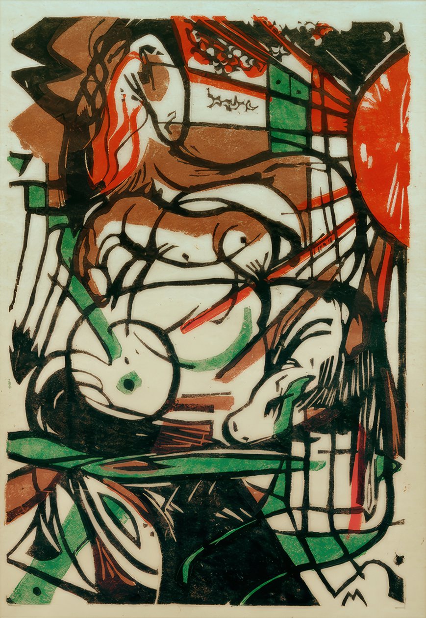Hestenes fødsel av Franz Marc