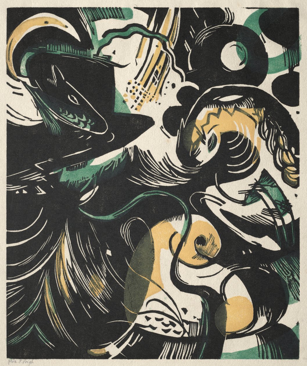 Første Mosebok II av Franz Marc