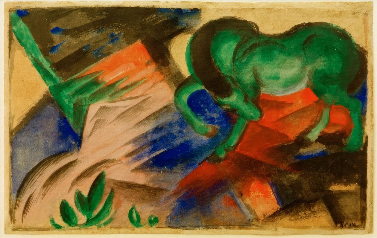 Grønn hest av Franz Marc