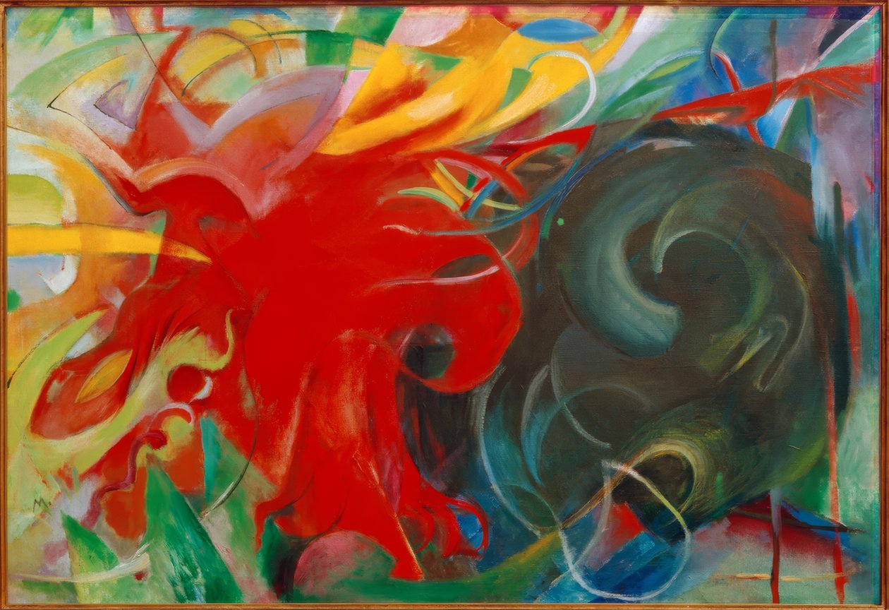 Kampformer (abstrakte former I) av Franz Marc