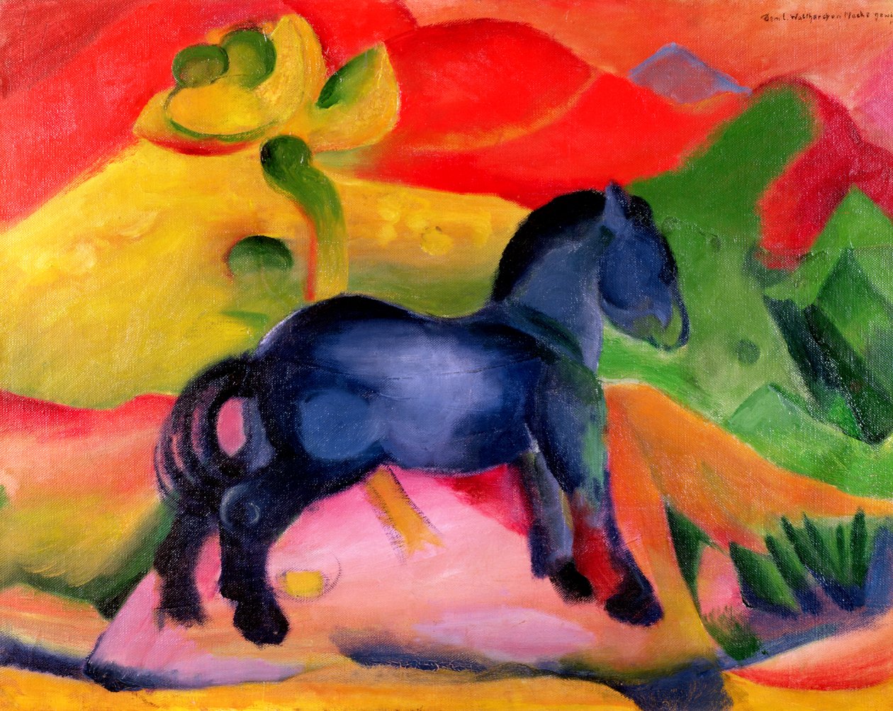 Lille blå hest, 1912 av Franz Marc
