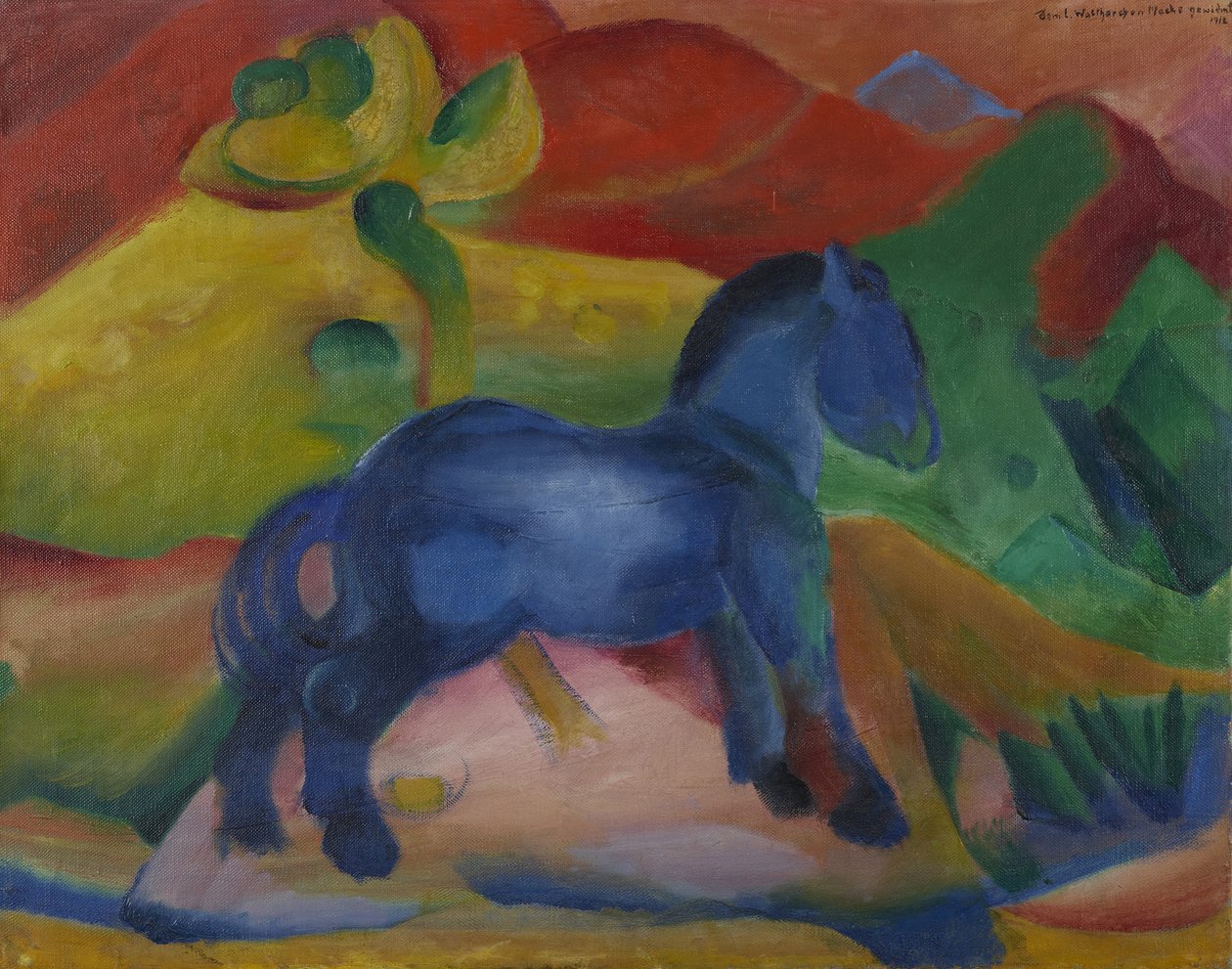 Little Blue Horse Barnebilde, 1912. av Franz Marc
