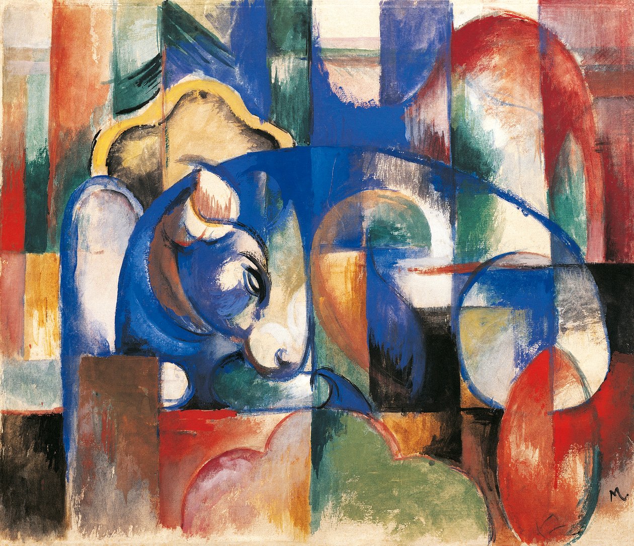 Løgnende okser av Franz Marc