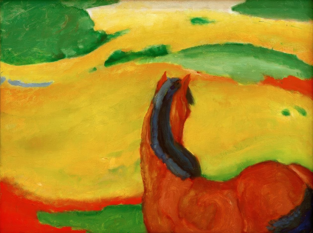 Hest på landet av Franz Marc