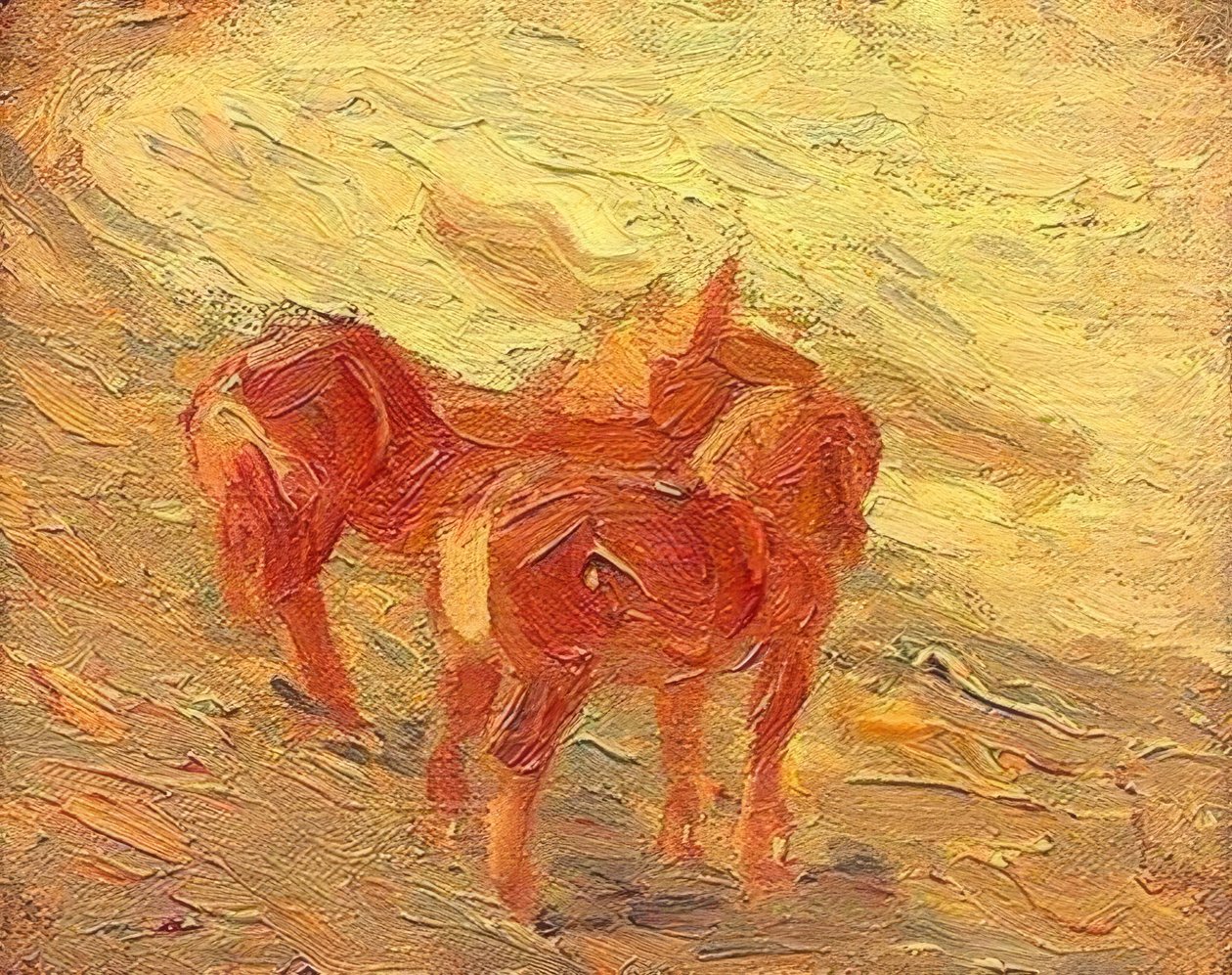 Hester ved sjøen av Franz Marc