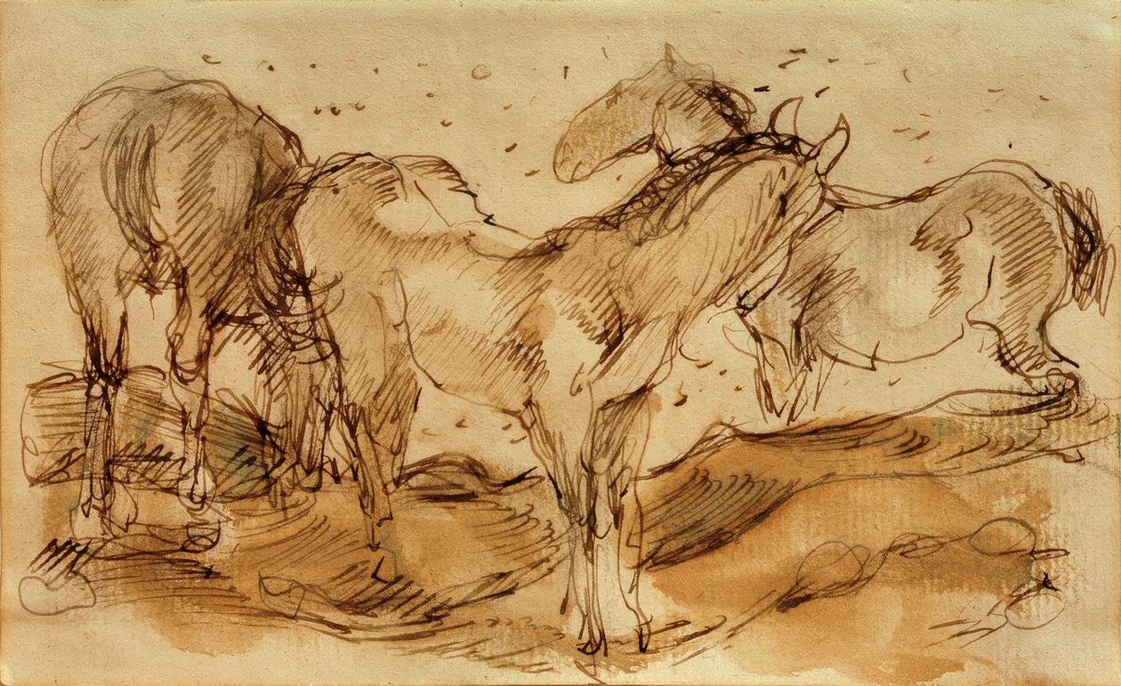 Hester på beitet av Franz Marc