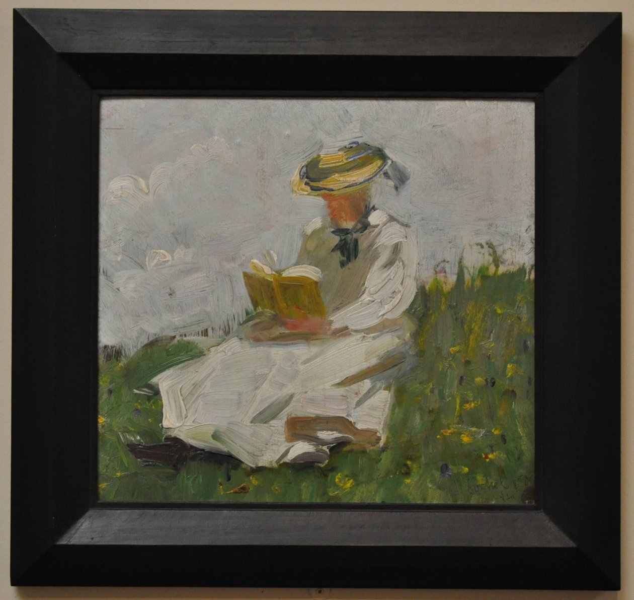 Lesende kvinne i det grønne av Franz Marc
