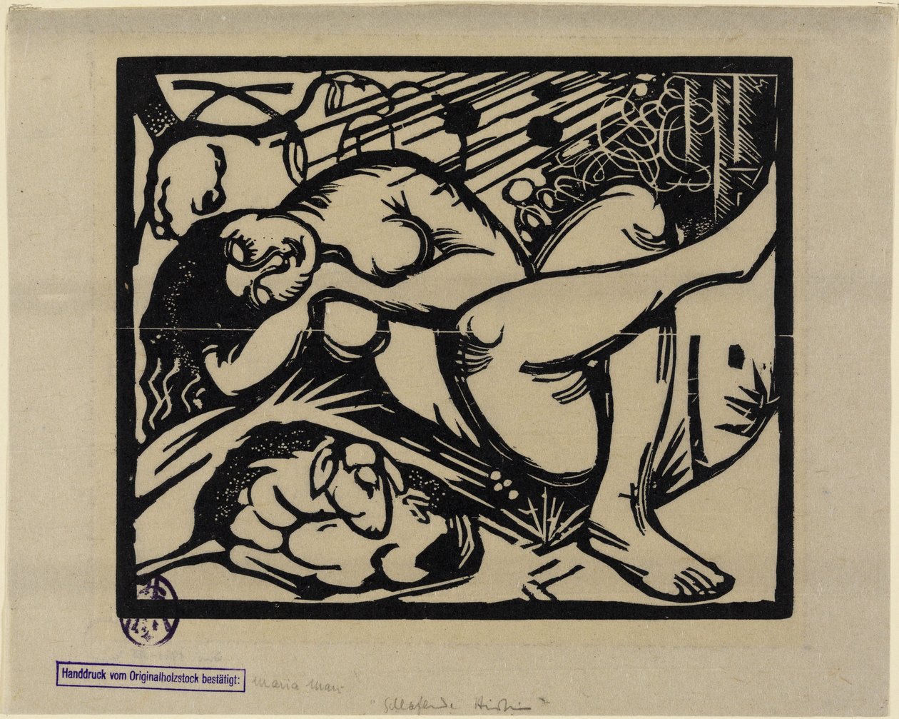 Sovende gjeterjente av Franz Marc