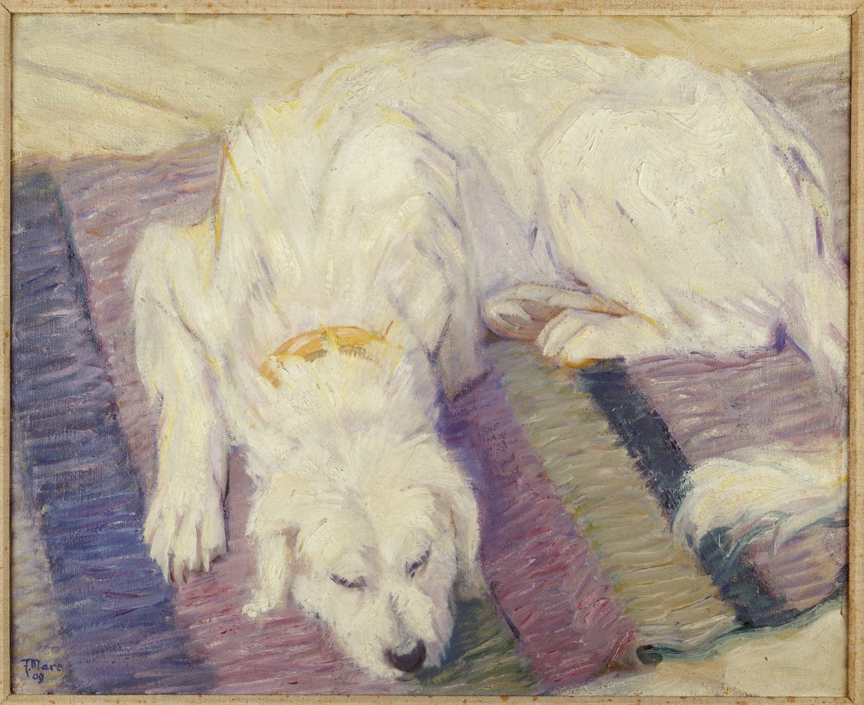 Sovende hund, 1909 av Franz Marc