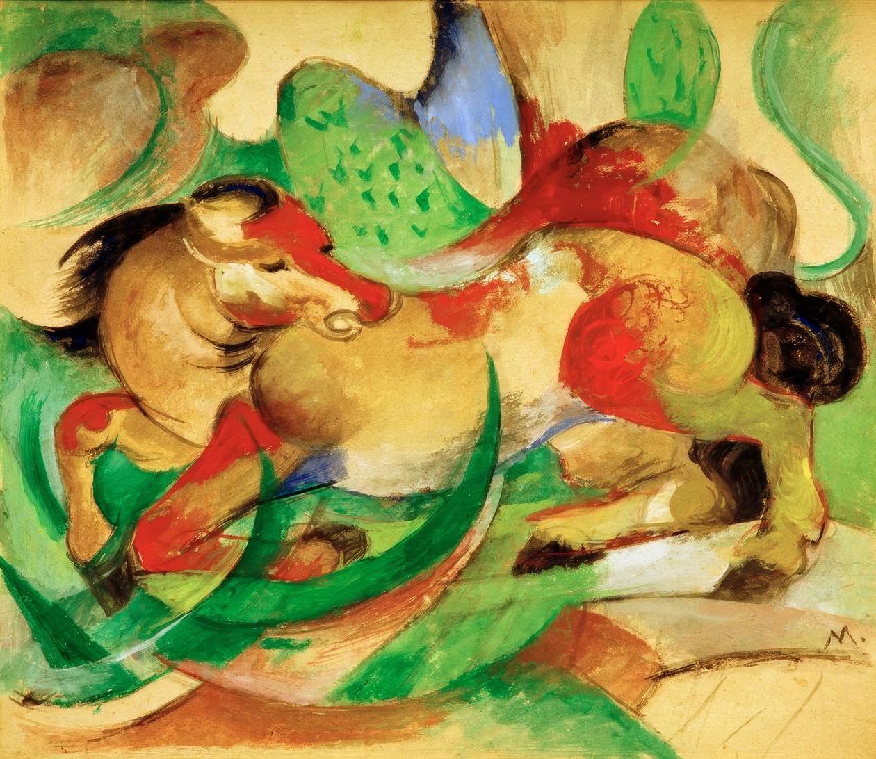 Hoppende hest av Franz Marc
