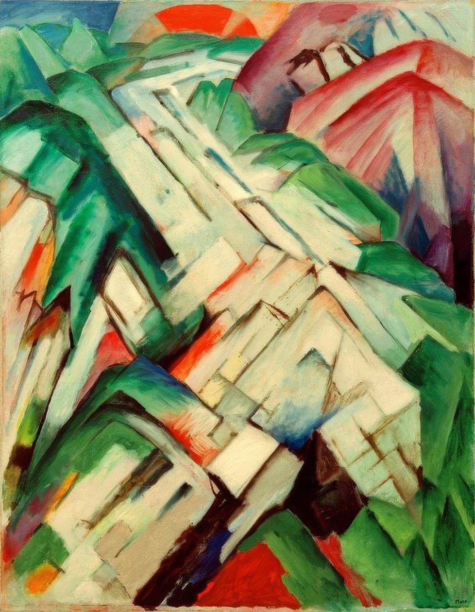 Steinvei (fjell / landskap) av Franz Marc