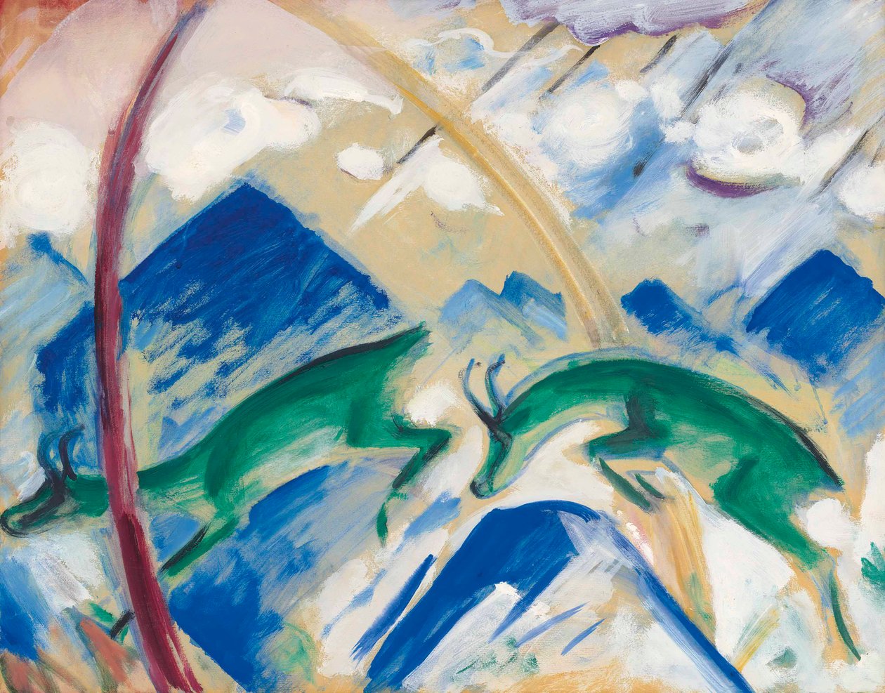Gemsene, 1911. av Franz Marc