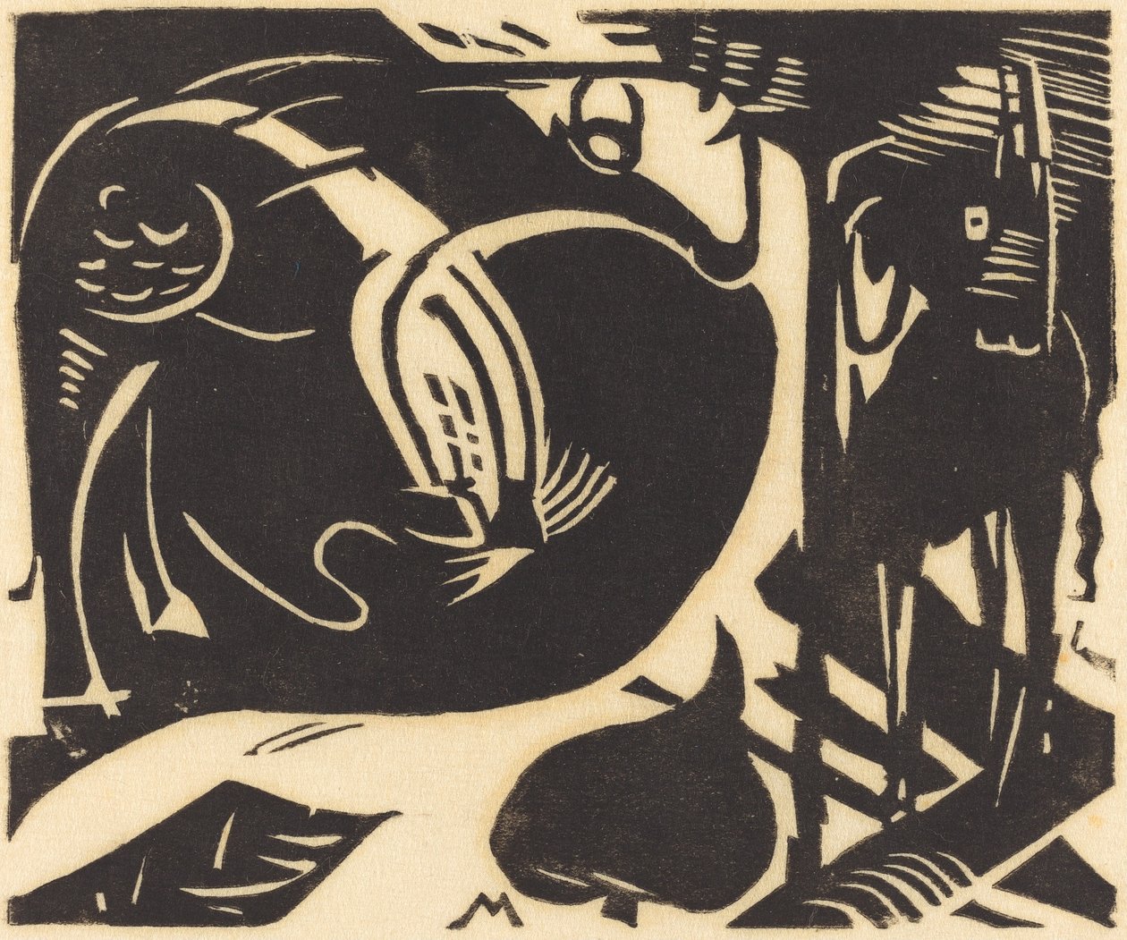 To mytiske dyr av Franz Marc