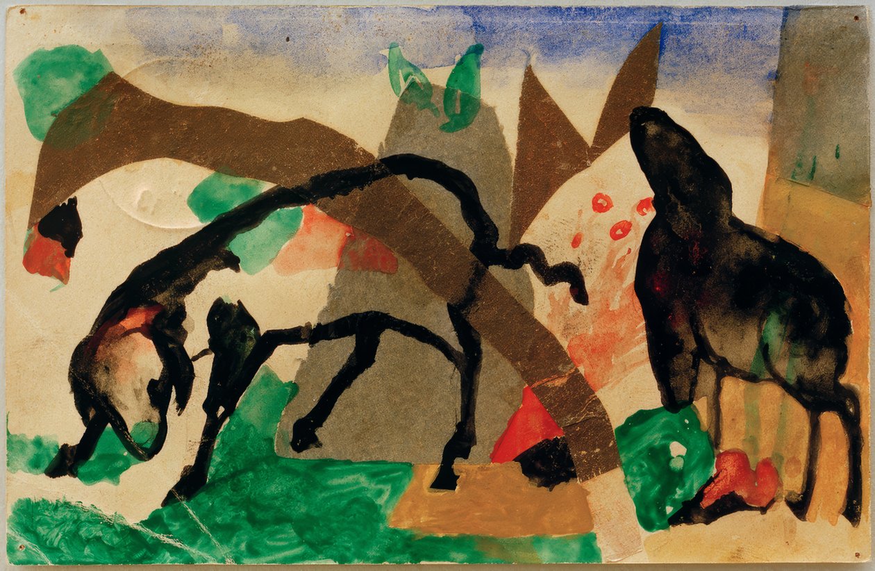 Zinnobergruß av Franz Marc