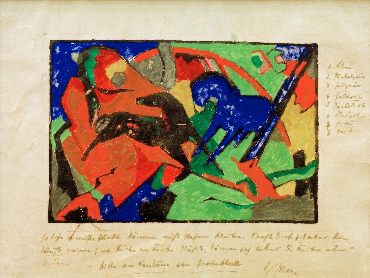 To hester av Franz Marc