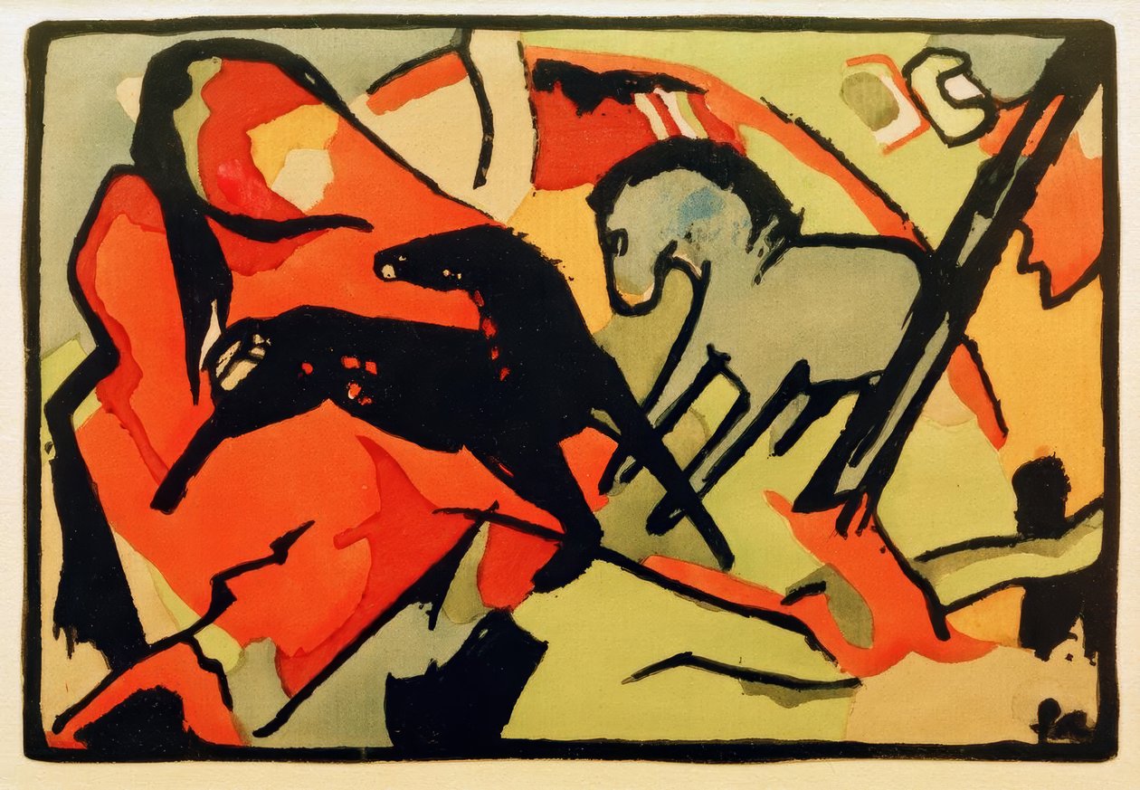 To hester av Franz Marc