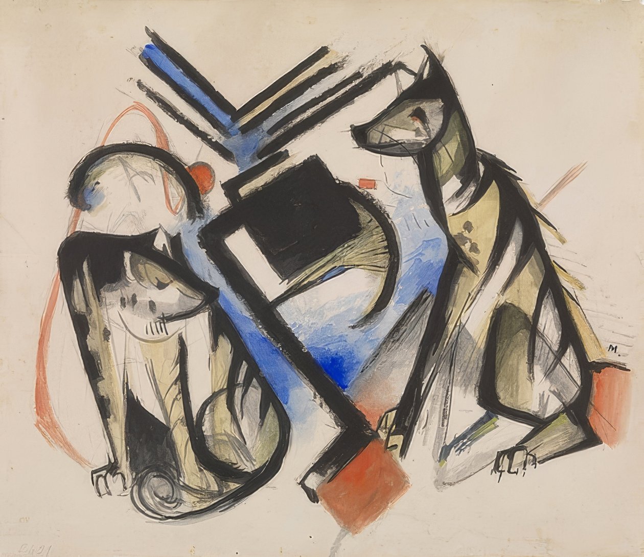 To ulver. 1913 av Franz Marc