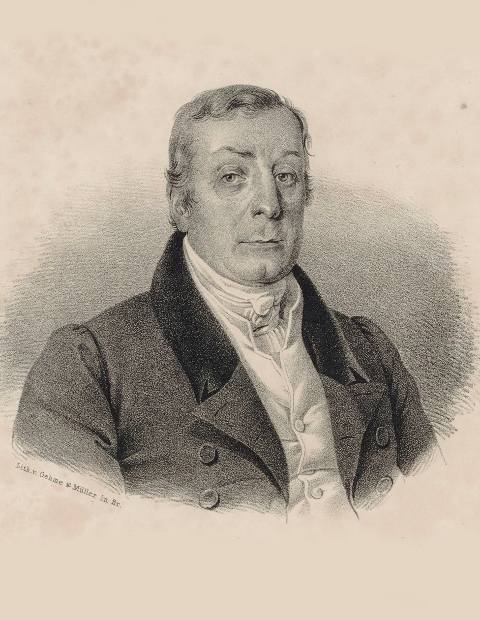 Portrett av dirigenten og komponisten Joseph Weigl 1766-1846, ca. 1830. av Franz Oehme