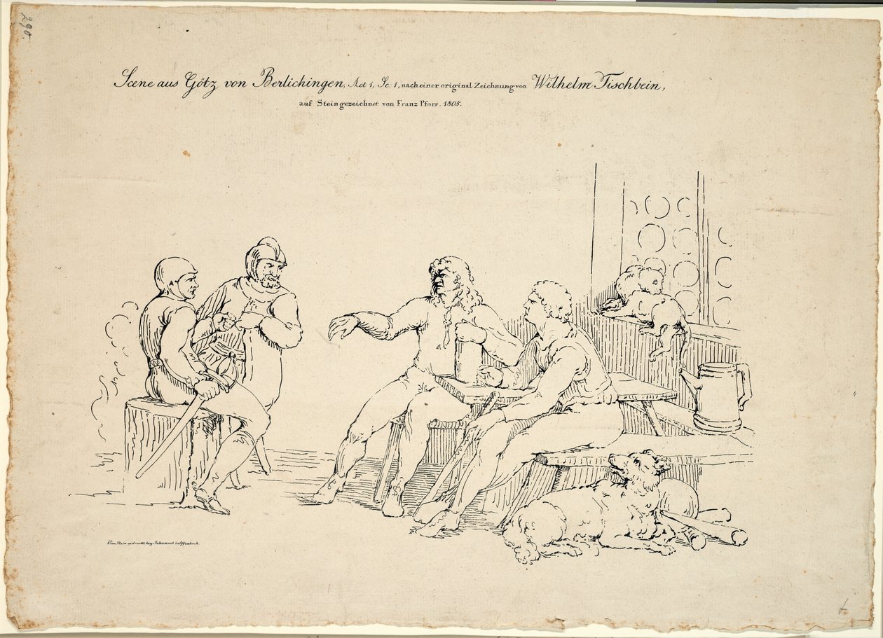 1. akt, scene 1 fra Götz van Berlichingen av Franz Pforr