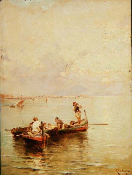 Lakelandskap av Franz Richard Unterberger