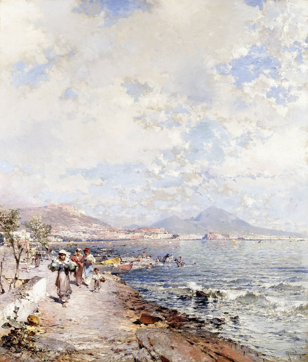 Posilipo, Napoli, av Franz Richard Unterberger