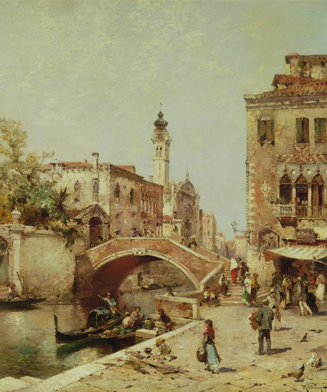 Santa Catarina-kanalen, Venezia av Franz Richard Unterberger