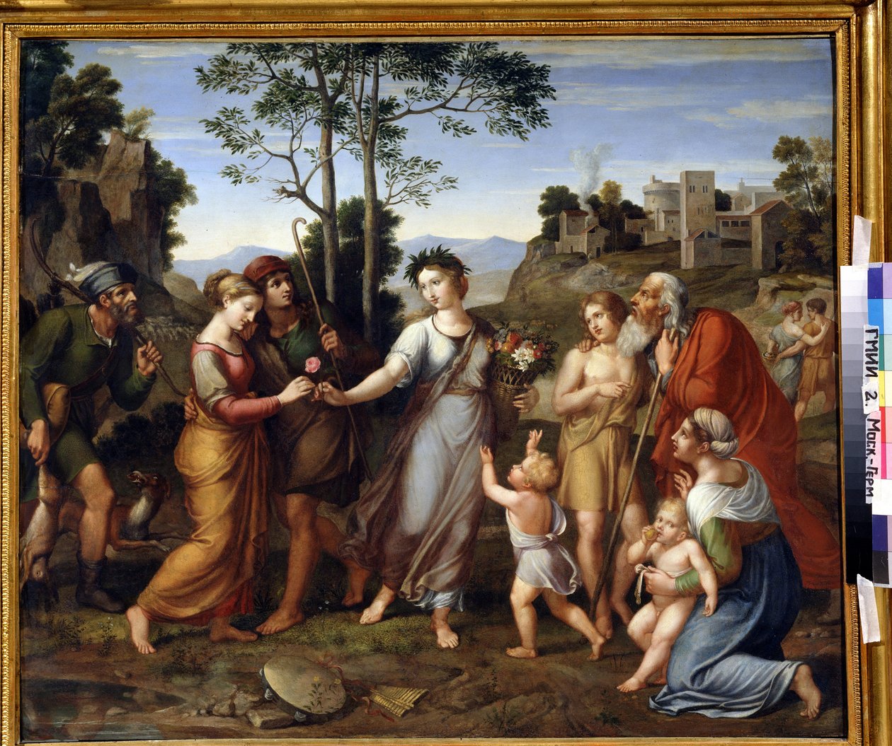 Jenta fra utlandet. Jenta fra de fremmede delene. Maleri av (Friedrich) Franz Riepenhausen (1786-1831). Tysk kunst, romantisk stil. Olje på lerret. Pushkin-museet, Moskva. av Franz Riepenhausen