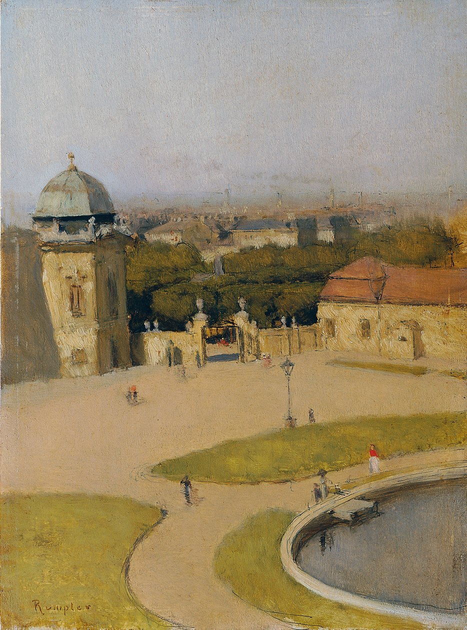 Utsikt over Upper Belvedere fra sørvest av Franz Rumpler