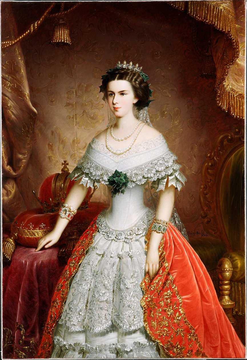 Portrett av Elisabeth av Bayern, 1856 av Franz Russ the Elder
