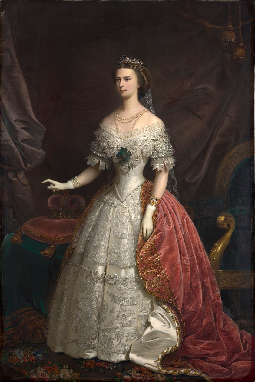 Portrett av Elisabeth av Bayern, 1869. av Franz Russ the Younger