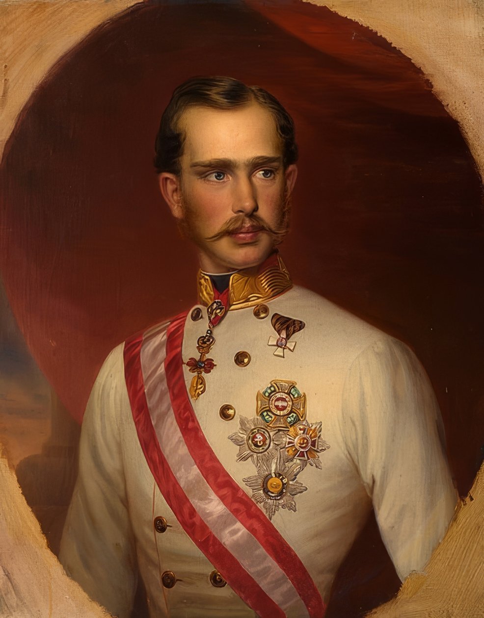 Keiser Franz Joseph I av Østerrike (1830-1916) av Franz Schrotzberg